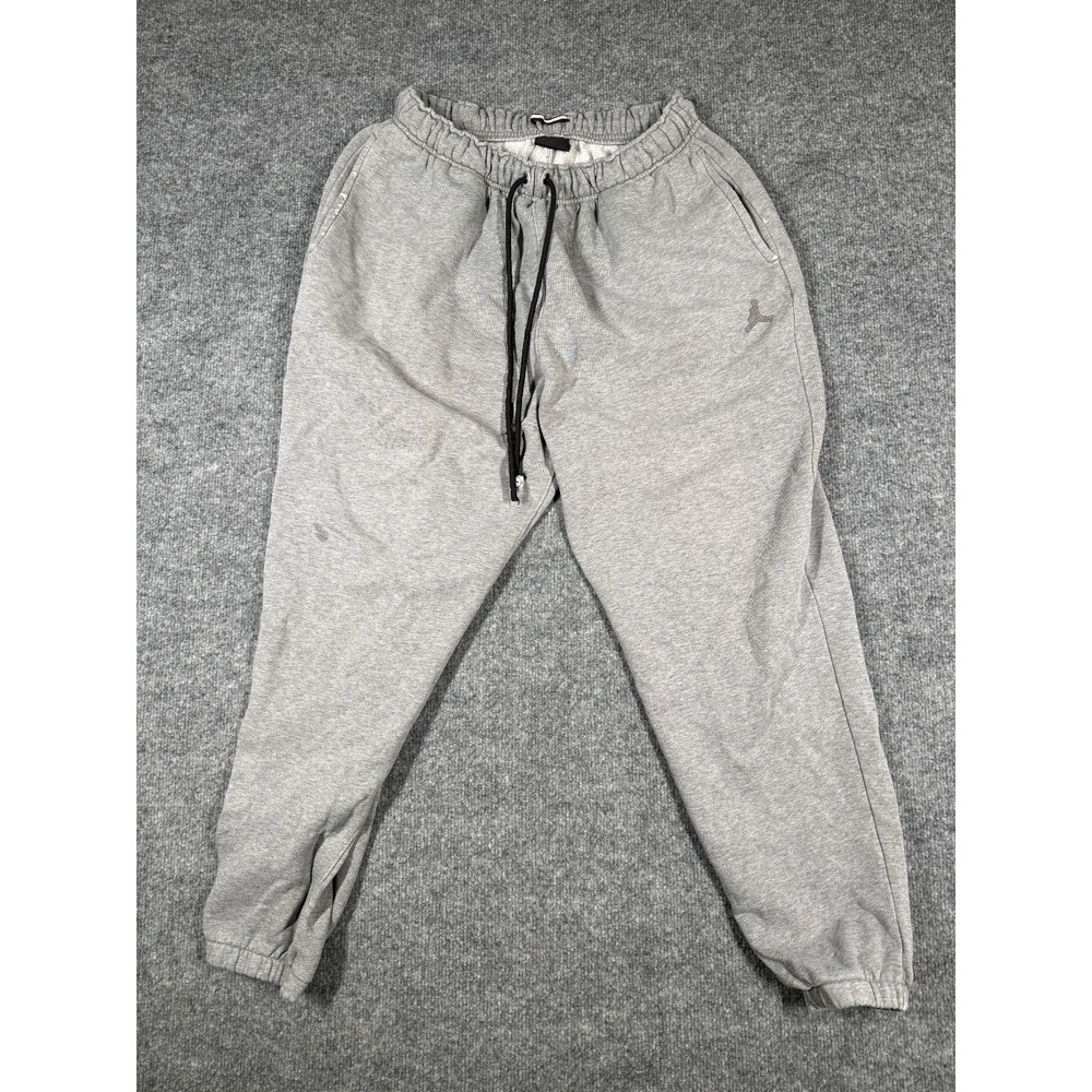 Air Jordan Joggers Mens XL Gray Fleece Lined Cotton High Rise Casual Drawstring